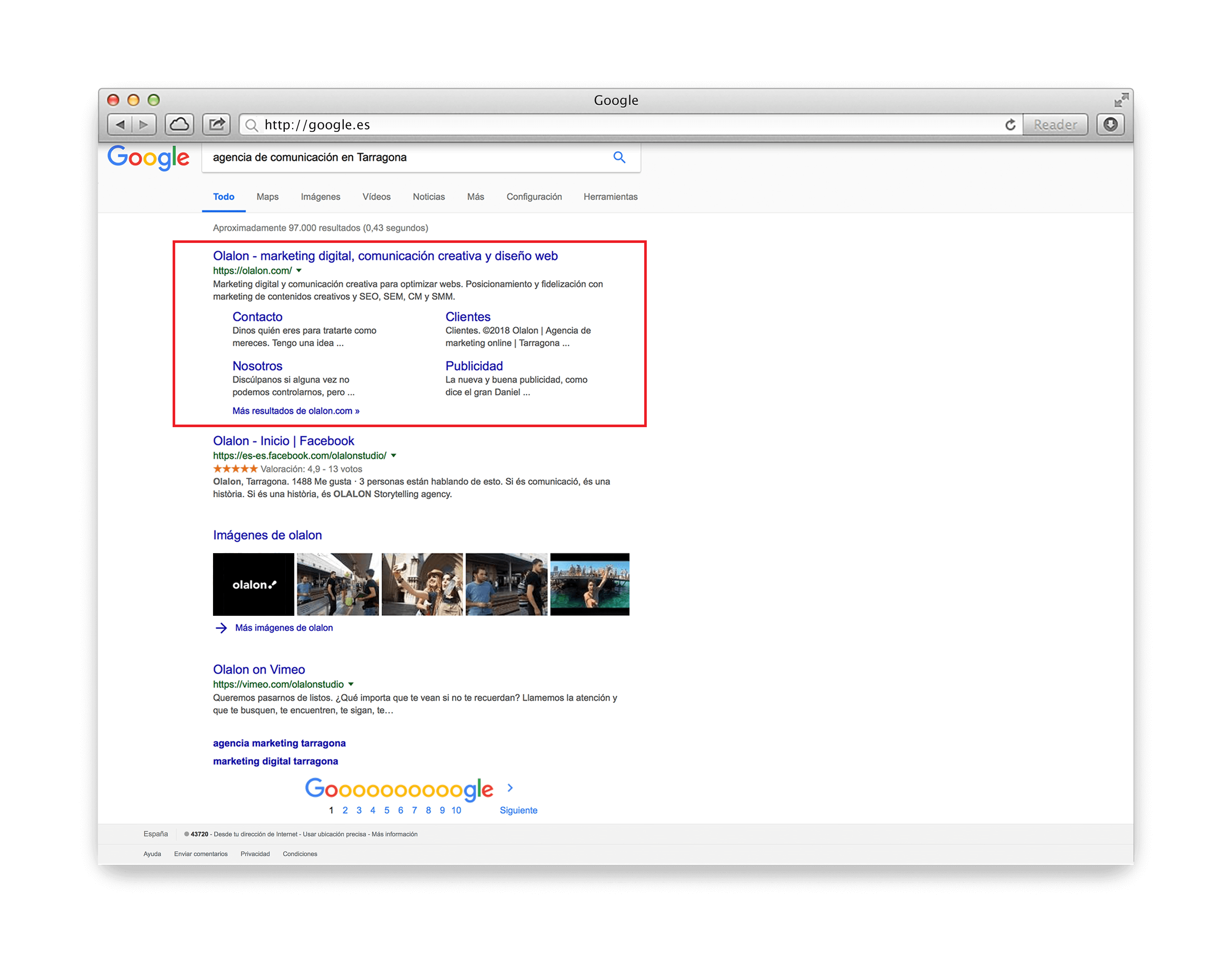 Posicionamiento en Google - SEO - Agencia de Publicidad en Tarragona