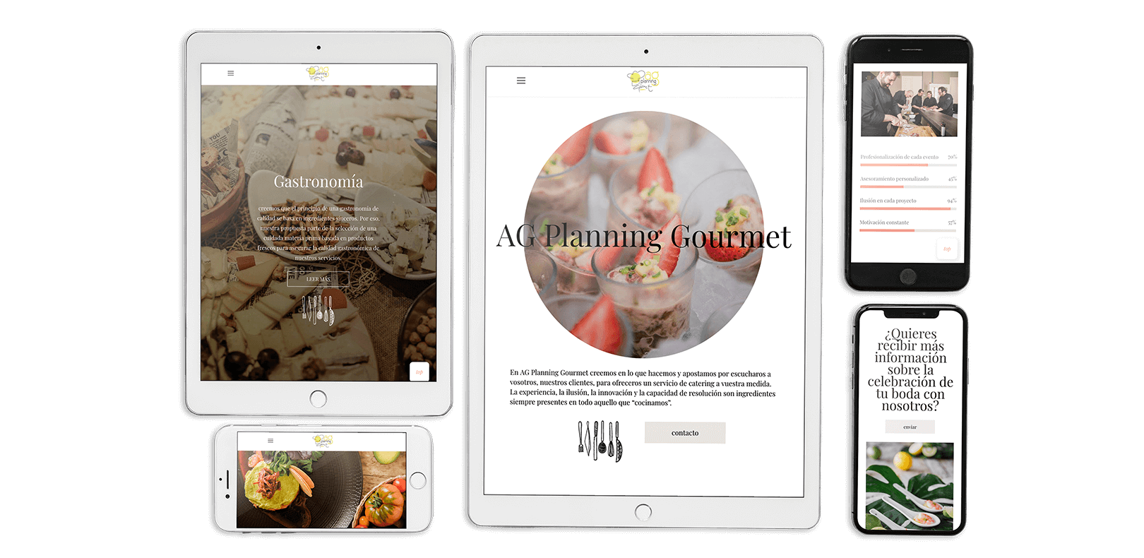 Diseño Web para el catering Ag Planning Gourmet en Tarragona