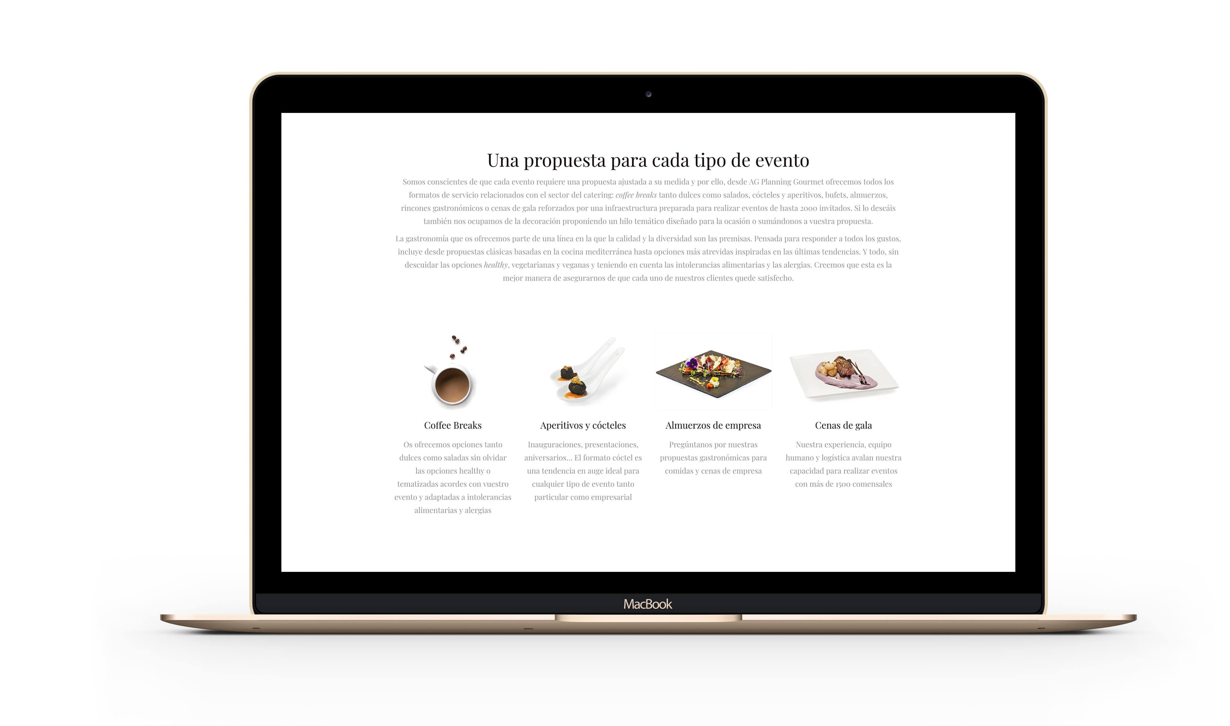 Diseño Web para el catering Ag Planning Gourmet en Tarragona