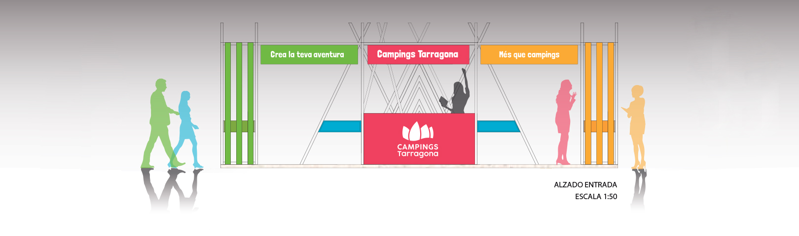 Diseño Gráfico de stand para Campigs Tarragona
