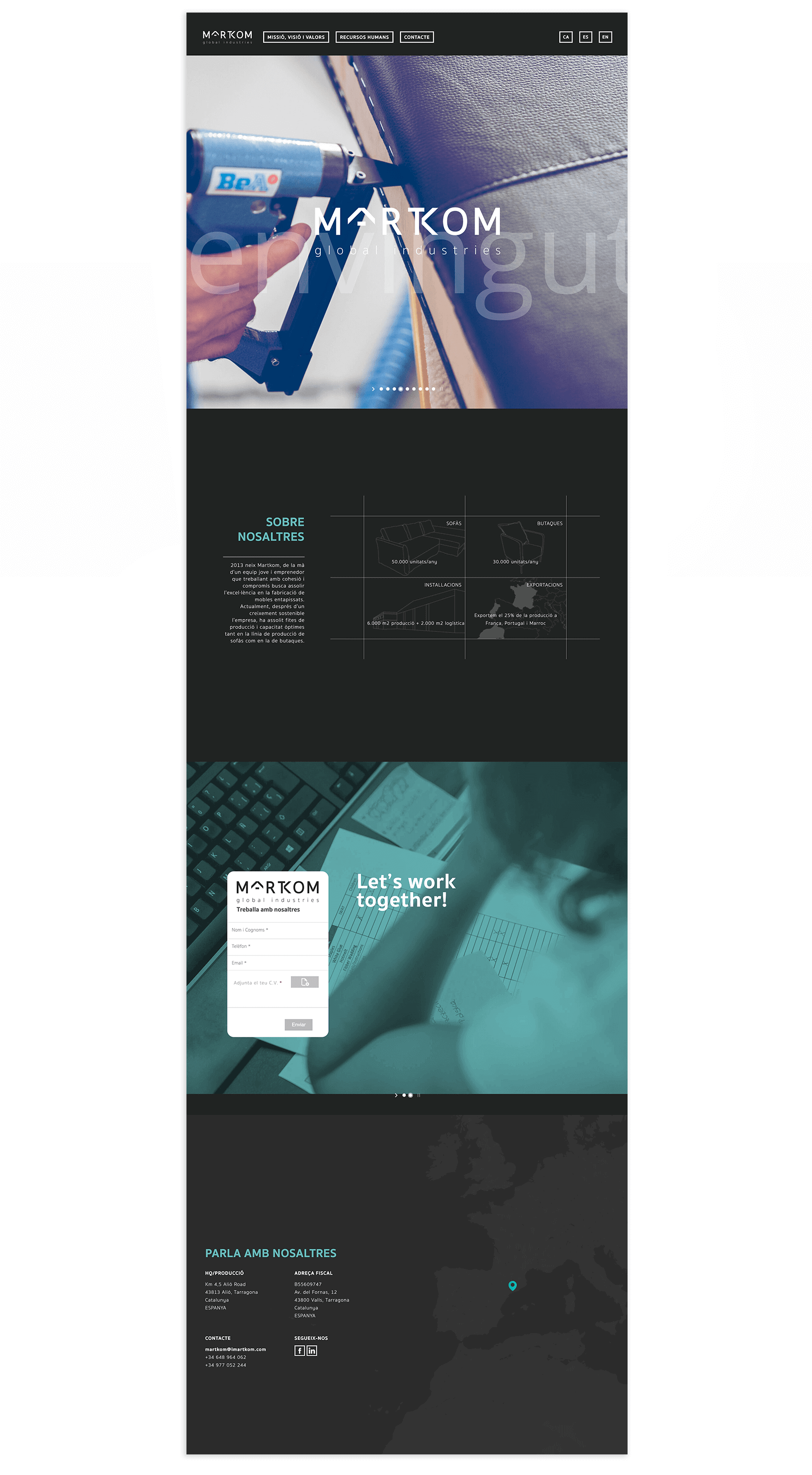 Diseño web para fábrica de muebles en Tarragona