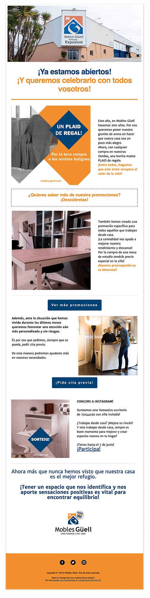 Diseño de Newsletter y Mailling Reportaje fotográfico de evento de empresa