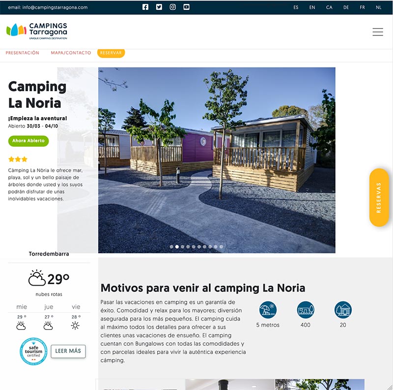 diseño campings tarragona web | olalon diseño campings tarragona web | olalon