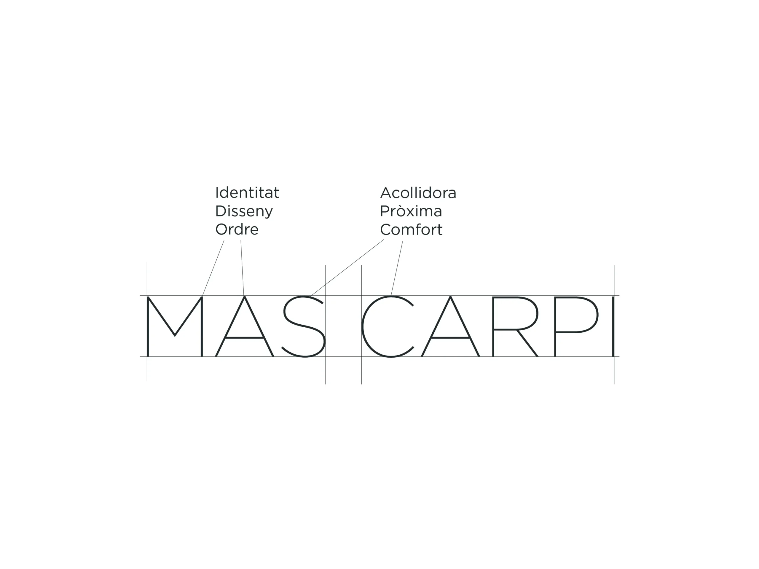 proceso creativo Branding y aplicaciones gráficas Mas Carpi