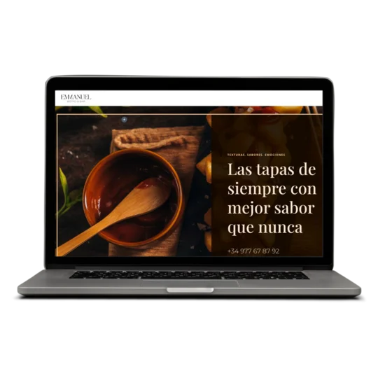 Diseño web Bar Manolo Mockup
